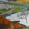 La rivière des quatre saisons 2014 Acrylique 46x33