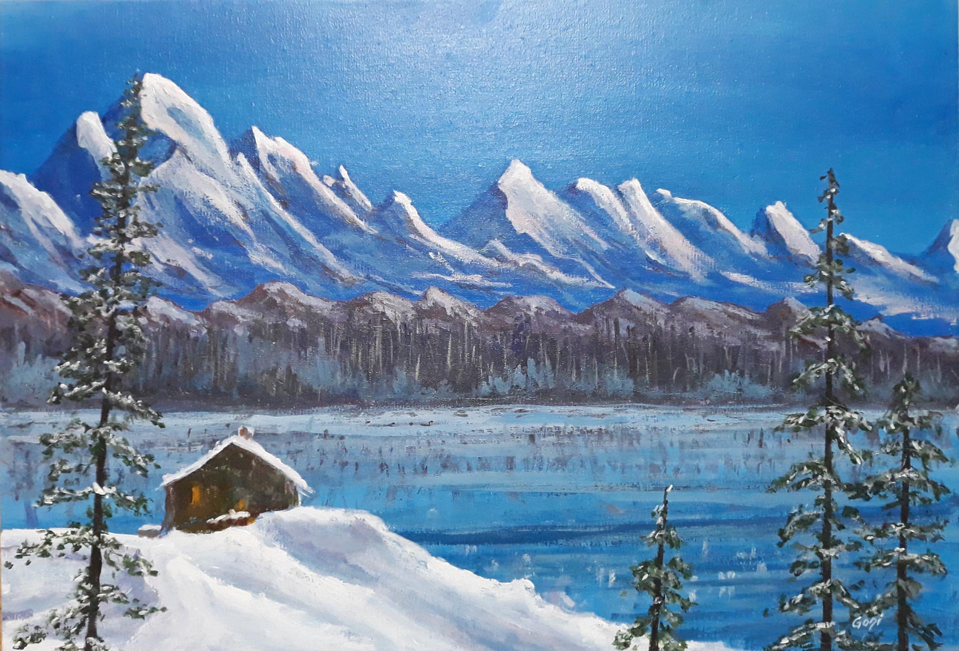 la maison du lac 2019 acry 55x38