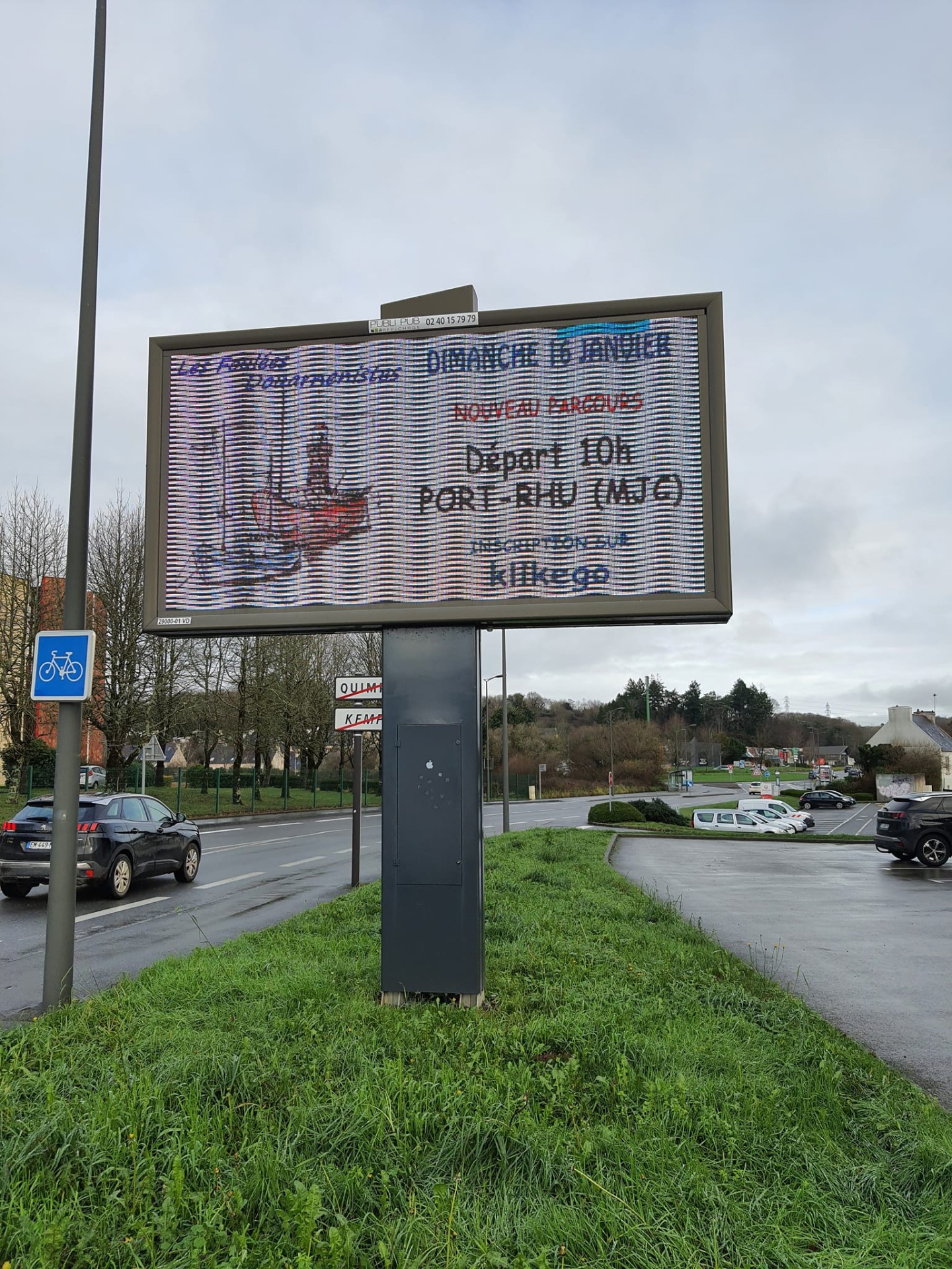 Panneau d'affichage Semelles Douarnenistes à Gourvilly -Quimper