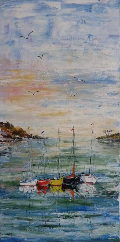 Au repos dans l'anse 2016 acry. 40x80
