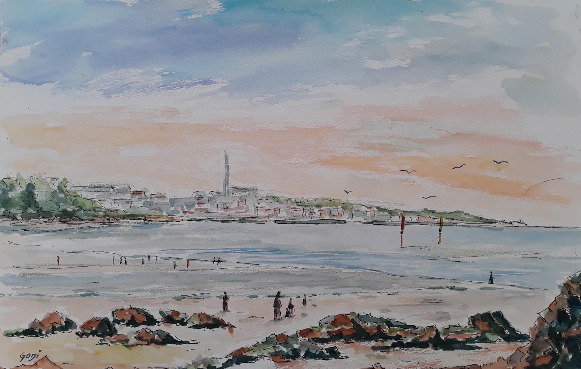 Douarnenez 2019 aqua (30x40) 40x50